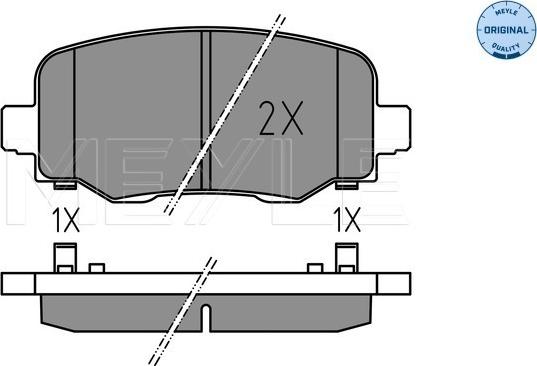 Meyle 025 257 3318 - Комплект спирачно феродо, дискови спирачки vvparts.bg