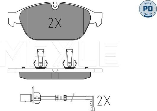 Meyle 025 261 5820/PD - Комплект спирачно феродо, дискови спирачки vvparts.bg