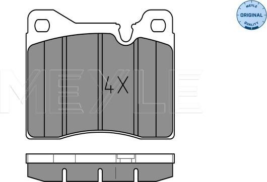 Meyle 025 204 3715 - Комплект спирачно феродо, дискови спирачки vvparts.bg