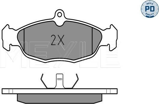 Meyle 025 205 4716/PD - Комплект спирачно феродо, дискови спирачки vvparts.bg