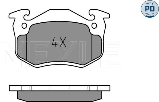 Meyle 025 206 3415/PD - Комплект спирачно феродо, дискови спирачки vvparts.bg