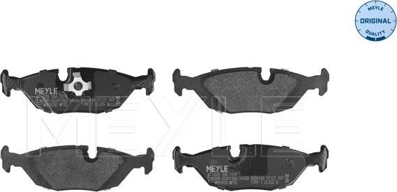 Meyle 025 206 7516 - Комплект спирачно феродо, дискови спирачки vvparts.bg