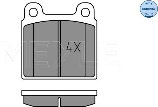 Meyle 025 200 1115 - Комплект спирачно феродо, дискови спирачки vvparts.bg