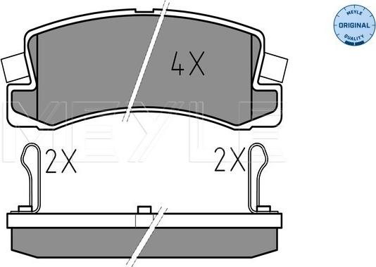 Meyle 025 200 7615/W - Комплект спирачно феродо, дискови спирачки vvparts.bg