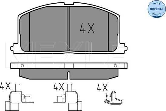 Meyle 025 208 7015 - Комплект спирачно феродо, дискови спирачки vvparts.bg