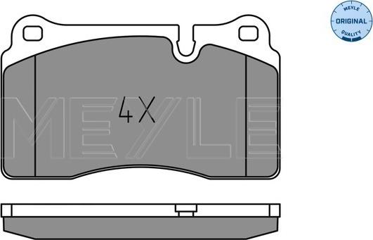 Meyle 025 202 1717 - Комплект спирачно феродо, дискови спирачки vvparts.bg