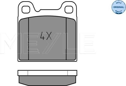 Meyle 025 207 5514 - Комплект спирачно феродо, дискови спирачки vvparts.bg