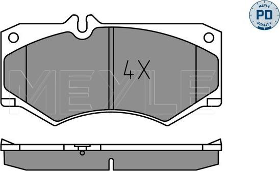 Meyle 025 207 8418/PD - Комплект спирачно феродо, дискови спирачки vvparts.bg