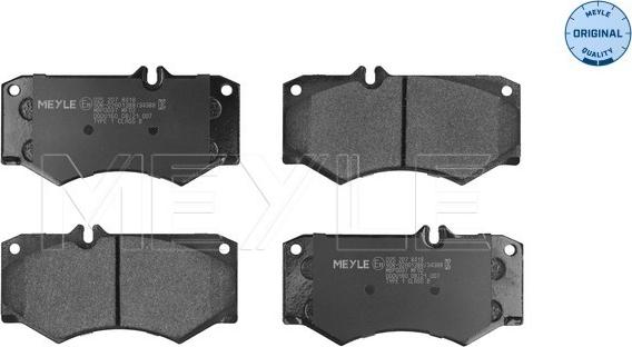 Meyle 025 207 8418 - Комплект спирачно феродо, дискови спирачки vvparts.bg