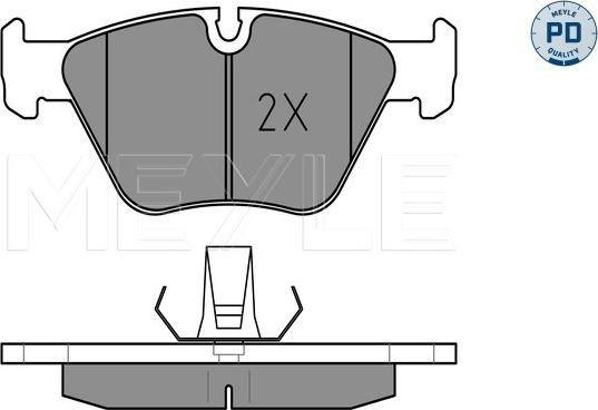 Meyle 025 219 9020/PD - Комплект спирачно феродо, дискови спирачки vvparts.bg