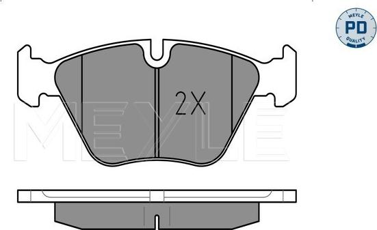 Meyle 025 219 9020/PD - Комплект спирачно феродо, дискови спирачки vvparts.bg