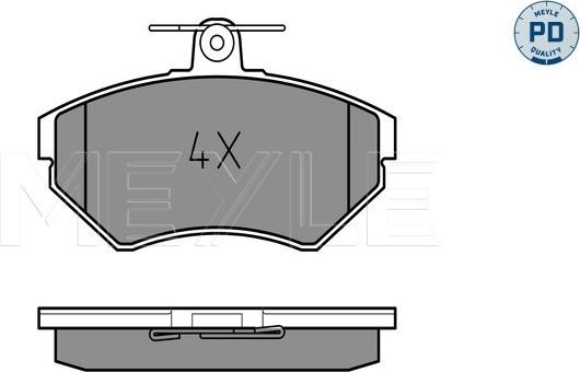 Meyle 025 219 4519/PD - Комплект спирачно феродо, дискови спирачки vvparts.bg