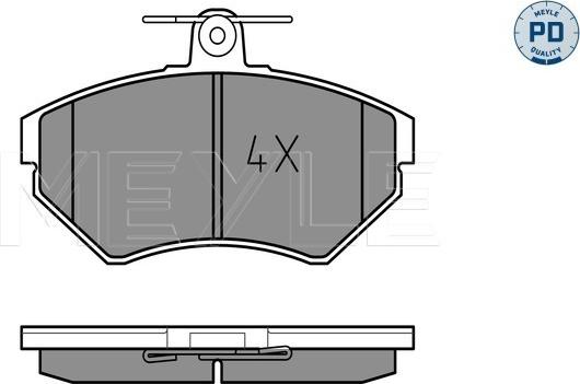 Meyle 025 219 4516/PD - Комплект спирачно феродо, дискови спирачки vvparts.bg