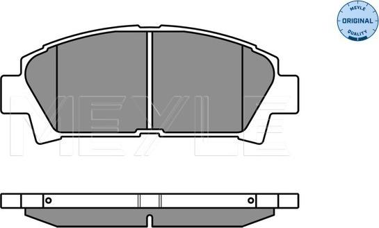 Meyle 025 219 6115/W - Комплект спирачно феродо, дискови спирачки vvparts.bg