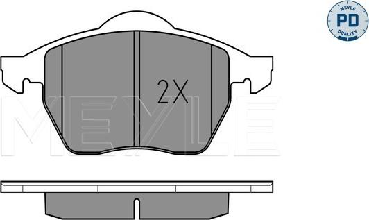 Meyle 025 219 1119/PD - Комплект спирачно феродо, дискови спирачки vvparts.bg