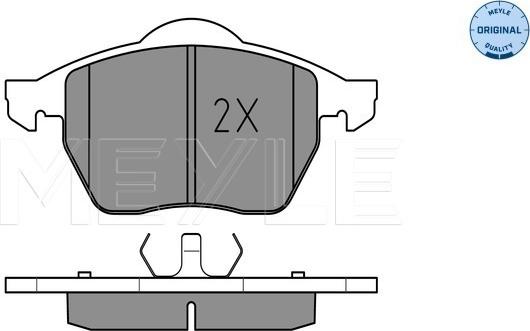 Meyle 025 219 1119 - Комплект спирачно феродо, дискови спирачки vvparts.bg