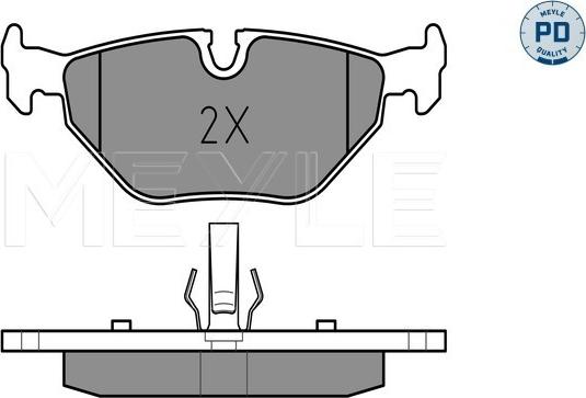 Meyle 025 219 3417/PD - Комплект спирачно феродо, дискови спирачки vvparts.bg