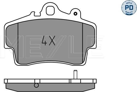 Meyle 025 219 3715/PD - Комплект спирачно феродо, дискови спирачки vvparts.bg