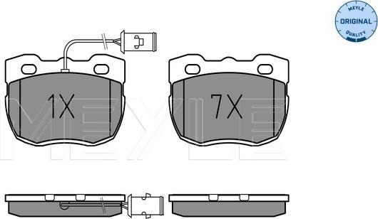 Meyle 025 214 5918/W - Комплект спирачно феродо, дискови спирачки vvparts.bg