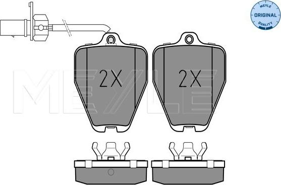 Meyle 025 214 5218/W - Комплект спирачно феродо, дискови спирачки vvparts.bg