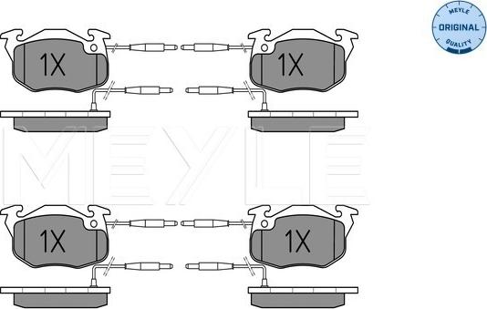 Meyle 025 214 1418/W - Комплект спирачно феродо, дискови спирачки vvparts.bg