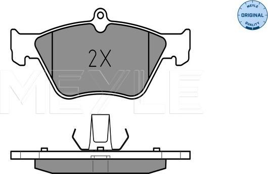 Meyle 025 214 1117 - Комплект спирачно феродо, дискови спирачки vvparts.bg