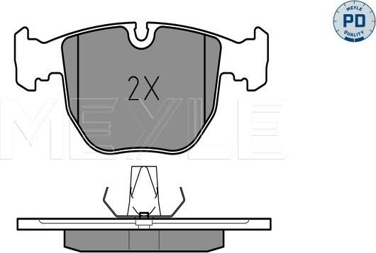 Meyle 025 214 8619/PD - Комплект спирачно феродо, дискови спирачки vvparts.bg