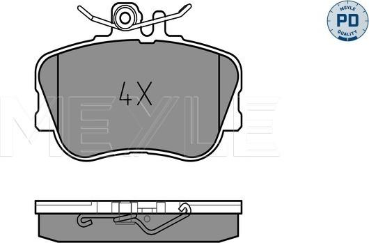 Meyle 025 214 3920/PD - Комплект спирачно феродо, дискови спирачки vvparts.bg