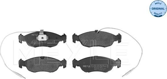 Meyle 025 214 3017/W - Комплект спирачно феродо, дискови спирачки vvparts.bg