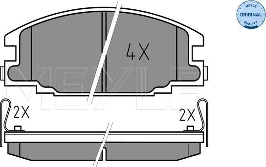 Meyle 025 215 4316/W - Комплект спирачно феродо, дискови спирачки vvparts.bg