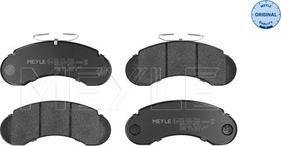 Meyle 025 215 7314 - Комплект спирачно феродо, дискови спирачки vvparts.bg