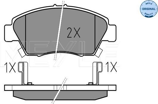 Meyle 025 216 9416/W - Комплект спирачно феродо, дискови спирачки vvparts.bg