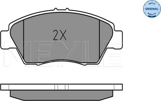 Meyle 025 216 9416/W - Комплект спирачно феродо, дискови спирачки vvparts.bg