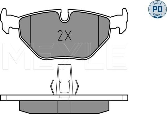 Meyle 025 216 9117/PD - Комплект спирачно феродо, дискови спирачки vvparts.bg