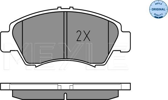 Meyle 025 216 9715/W - Комплект спирачно феродо, дискови спирачки vvparts.bg