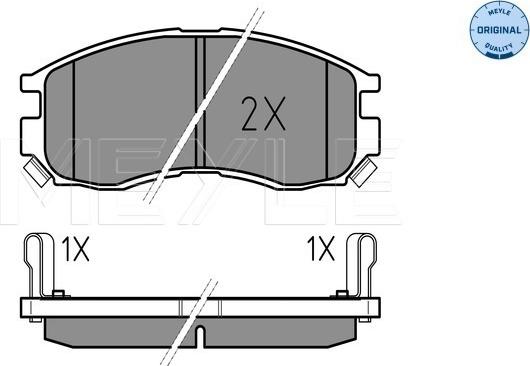 Meyle 025 216 4716/W - Комплект спирачно феродо, дискови спирачки vvparts.bg