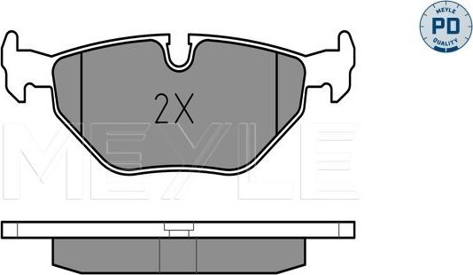 Meyle 025 216 0717/PD - Комплект спирачно феродо, дискови спирачки vvparts.bg