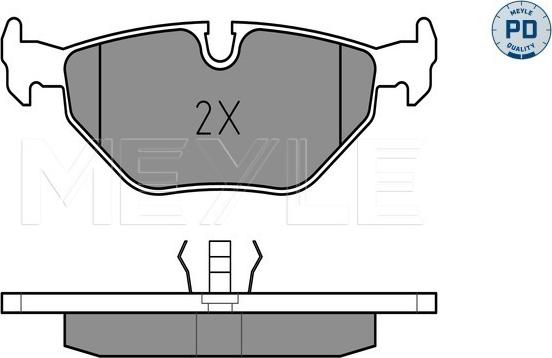 Meyle 025 216 0717/PD - Комплект спирачно феродо, дискови спирачки vvparts.bg