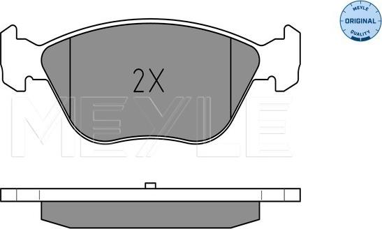 Meyle 025 216 3619/W - Комплект спирачно феродо, дискови спирачки vvparts.bg