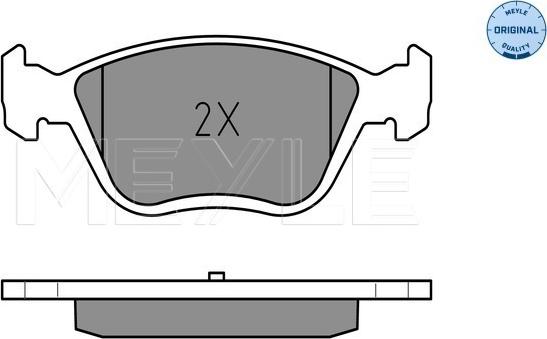 Meyle 025 216 3719/W - Комплект спирачно феродо, дискови спирачки vvparts.bg