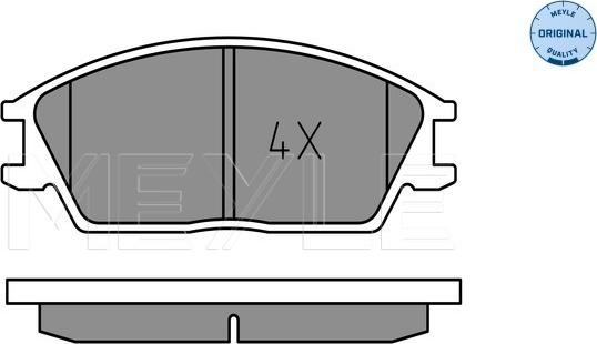 Meyle 025 210 1214 - Комплект спирачно феродо, дискови спирачки vvparts.bg