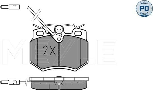 Meyle 025 210 8017/PD - Комплект спирачно феродо, дискови спирачки vvparts.bg