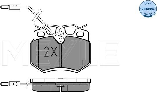 Meyle 025 210 8017/W - Комплект спирачно феродо, дискови спирачки vvparts.bg