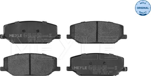 Meyle 025 211 4215 - Комплект спирачно феродо, дискови спирачки vvparts.bg