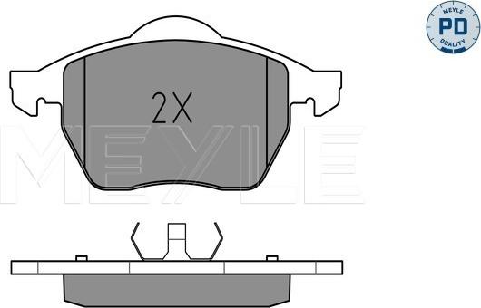 Meyle 025 218 4819/PD - Комплект спирачно феродо, дискови спирачки vvparts.bg