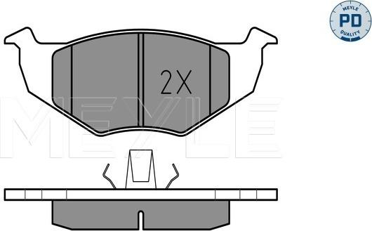 Meyle 025 218 6619/PD - Комплект спирачно феродо, дискови спирачки vvparts.bg