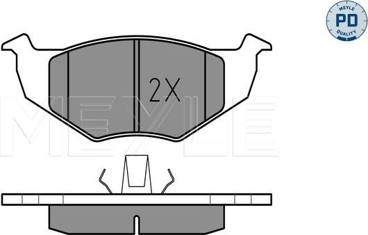 Meyle 025 218 6615/PD - Комплект спирачно феродо, дискови спирачки vvparts.bg