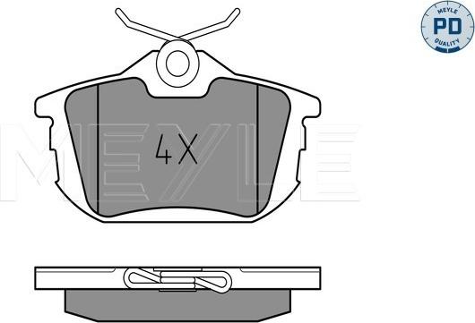 Meyle 025 218 6115/PD - Комплект спирачно феродо, дискови спирачки vvparts.bg