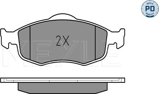 Meyle 025 213 9418/PD - Комплект спирачно феродо, дискови спирачки vvparts.bg