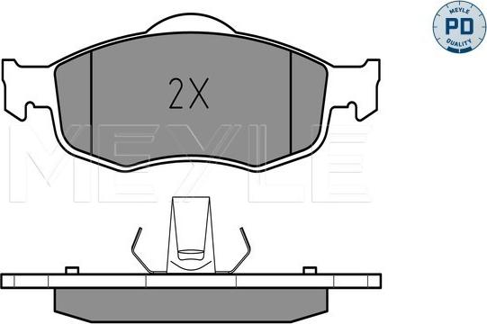 Meyle 025 213 9418/PD - Комплект спирачно феродо, дискови спирачки vvparts.bg